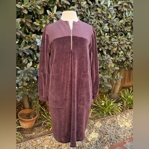 Wrap London velour zip neck "jumper dress" - size 10